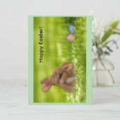Carte de vœux Joyeuses Pâques (Debout devant)
