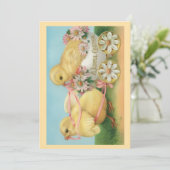Carte de vœux Joyeuses Pâques (Debout devant)