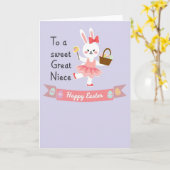 Carte de vœux Joyeuses Pâques Bunny (Fleur jaune)