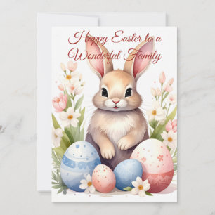 Carte de vœux Joyeuses Pâques – Lapin de Pâques au