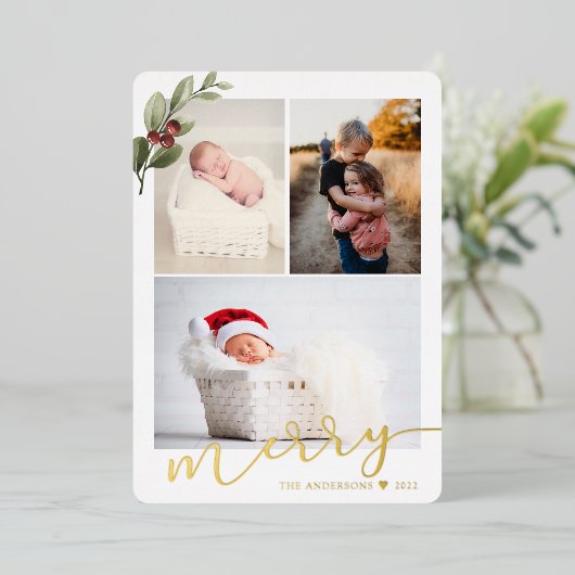 Carte de voeux joyeux (Debout devant)