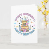 Carte de vœux 'Joyeux anniversaire' (Fleur jaune)
