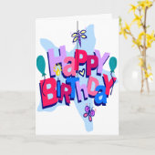 Carte de voeux - Joyeux anniversaire (Fleur jaune)