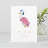 Carte de vœux joyeux anniversaire Canard  (Debout devant)