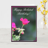 Carte de voeux Joyeux Anniversaire Géranium (Fleur jaune)