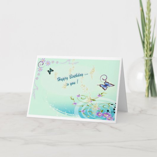 Carte de voeux Joyeux anniversaire pour vous (Devant)