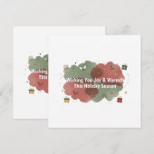 Carte de vœux Joyeux & Chaleur (Devant / Derrière)