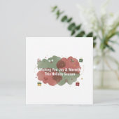 Carte de vœux Joyeux & Chaleur (Debout devant)
