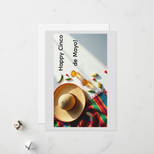 Carte de vœux Joyeux Cinco de Mayo (Devant/Arrière en situation)
