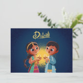 Carte de vœux joyeux Diwali (Debout devant)