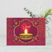 Carte de vœux Joyeux Diwali (Debout devant)