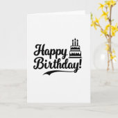 Carte de vœux Joyeux Gâteau (Fleur jaune)
