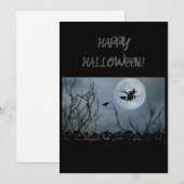 Carte de vœux Joyeux Halloween (Devant / Derrière)