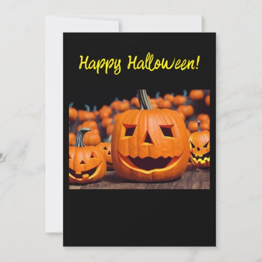 Carte de vœux joyeux Halloween (Devant)