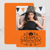 Carte de vœux Joyeux Halloween (Devant / Derrière)
