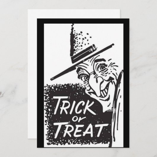 Carte de vœux joyeux Halloween (Devant / Derrière)