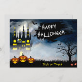 Carte de vœux joyeux Halloween (Devant / Derrière)