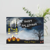 Carte de vœux joyeux Halloween (Debout devant)
