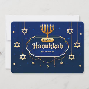 Carte de vœux joyeux Hanukkah