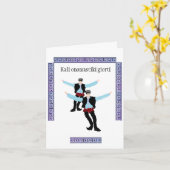 Carte de voeux : Joyeux jour du nom ( En grec ). (Fleur jaune)