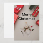 Carte de vœux Joyeux Noël (Devant / Derrière)