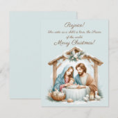 Carte de vœux joyeux Noël (Devant / Derrière)