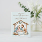 Carte de vœux joyeux Noël (Debout devant)