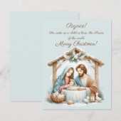 Carte de vœux joyeux Noël (Devant / Derrière)