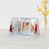 Carte de vœux Joyeux Noël (Fleur jaune)