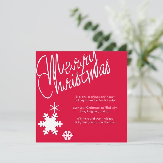 Carte de voeux Joyeux Noël (Debout devant)