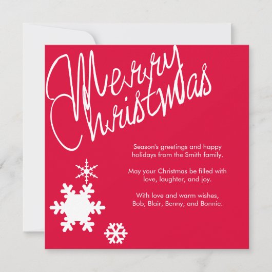 Carte de voeux Joyeux Noël (Devant)