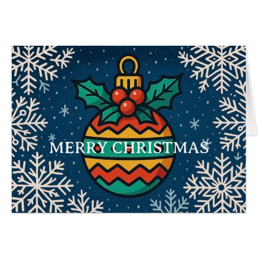 Carte de vœux joyeux Noël (Devant horizontal)