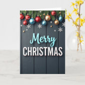Carte de vœux Joyeux Noël (Fleur jaune)