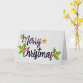 Carte de vœux Joyeux Noël (Fleur jaune)