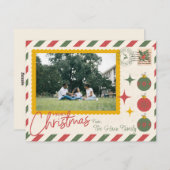 Carte de vœux "Joyeux Noël" 1 Photo de la poste du (Devant / Derrière)