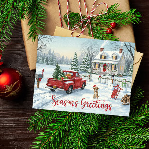 Carte de vœux Joyeux Noël aquarelle