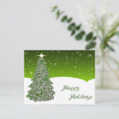 Carte de vœux Joyeux Noël Arbre (Debout devant)