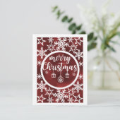 Carte de voeux Joyeux Noël blanc (Debout devant)