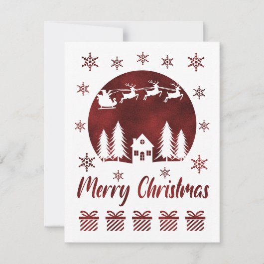 Carte de voeux Joyeux Noël blanc (Devant)