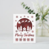 Carte de voeux Joyeux Noël blanc (Debout devant)