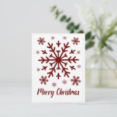 Carte de voeux Joyeux Noël blanc (Debout devant)