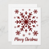 Carte de voeux Joyeux Noël blanc (Devant / Derrière)