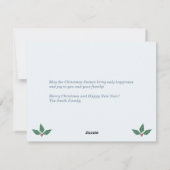 Carte de Voeux Joyeux Noël - Bouvreuil et Neige (Dos)