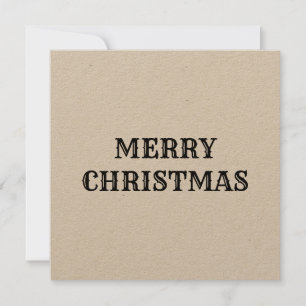 Carte de voeux Joyeux Noël - Carte couleur Kraft