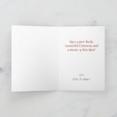 Carte de vœux Joyeux Noël Chat Blanc (Intérieur)