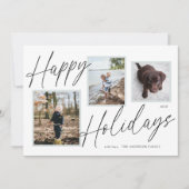 Carte de vœux Joyeux Noël en noir et blanc (Devant)