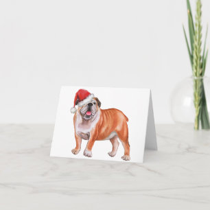 Carte de voeux Joyeux Noël English Bull DOG