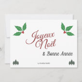 Carte de Voeux Joyeux Noël et Bonne Année (Devant)