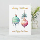 Carte de vœux Joyeux Noël et Bonne Année (Debout devant)