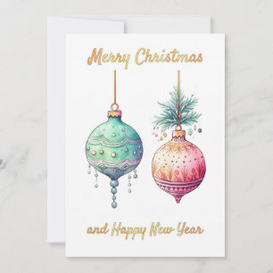 Carte de vœux Joyeux Noël et Bonne Année